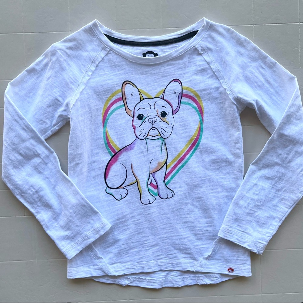 Appaman- French Bulldog Long Sleeve T-Shirt, Size 8